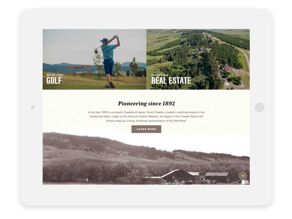 Elkhorn Ridge Homepage introduces golf, real estate and history