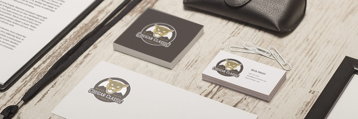 Digital Designs graphic design example showing letterhead, envelope and business cards.