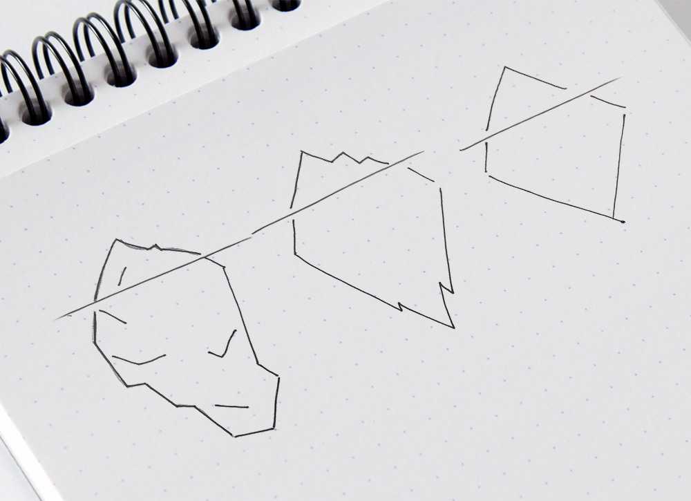 Iceberg Solutions logo sketches